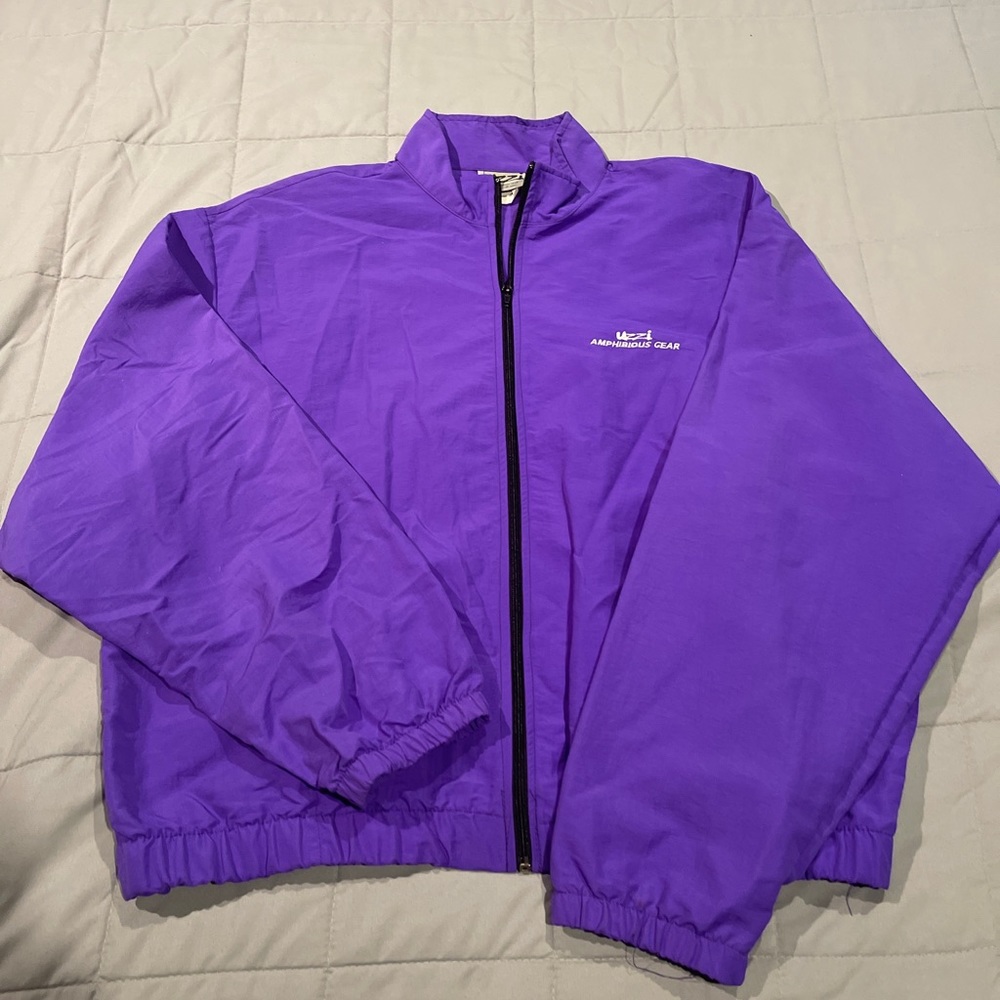 UZZI Amphibious Gear 90’s Vintage Windbreaker Jacket, Surfers Large Windshirt